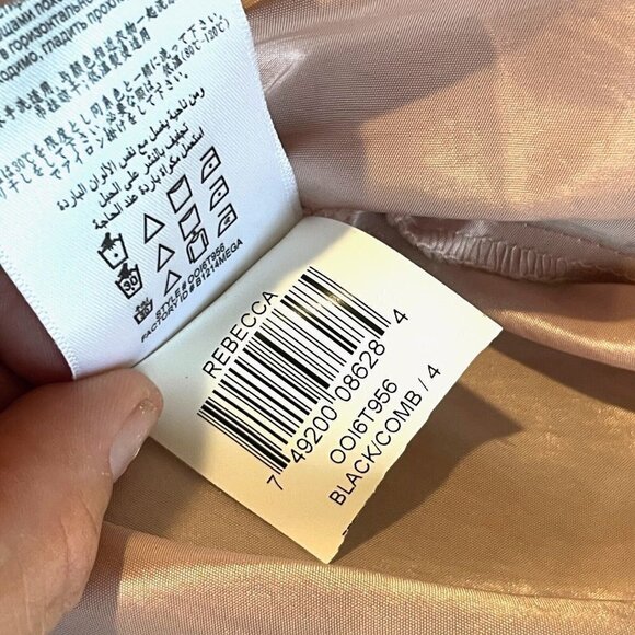 Max & Cleo Strapless Mini Cocktail Dress Womens 4 Black Lace Satin Waist Bow - Picture 6 of 8